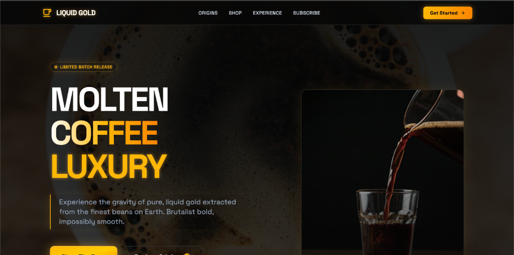 Custom Web App - Molten Coffee